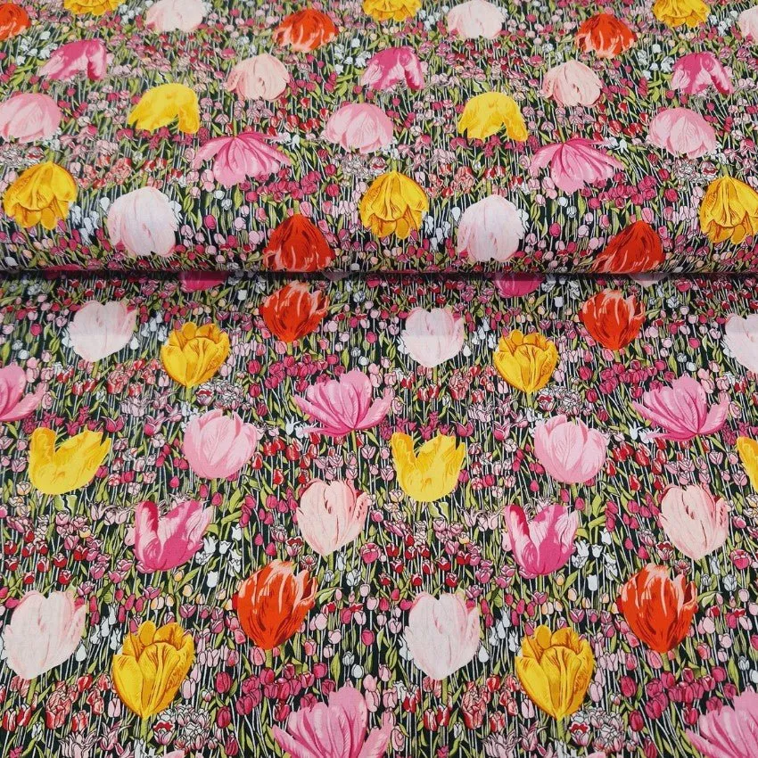 100% Cotton Digital Print - Tulips