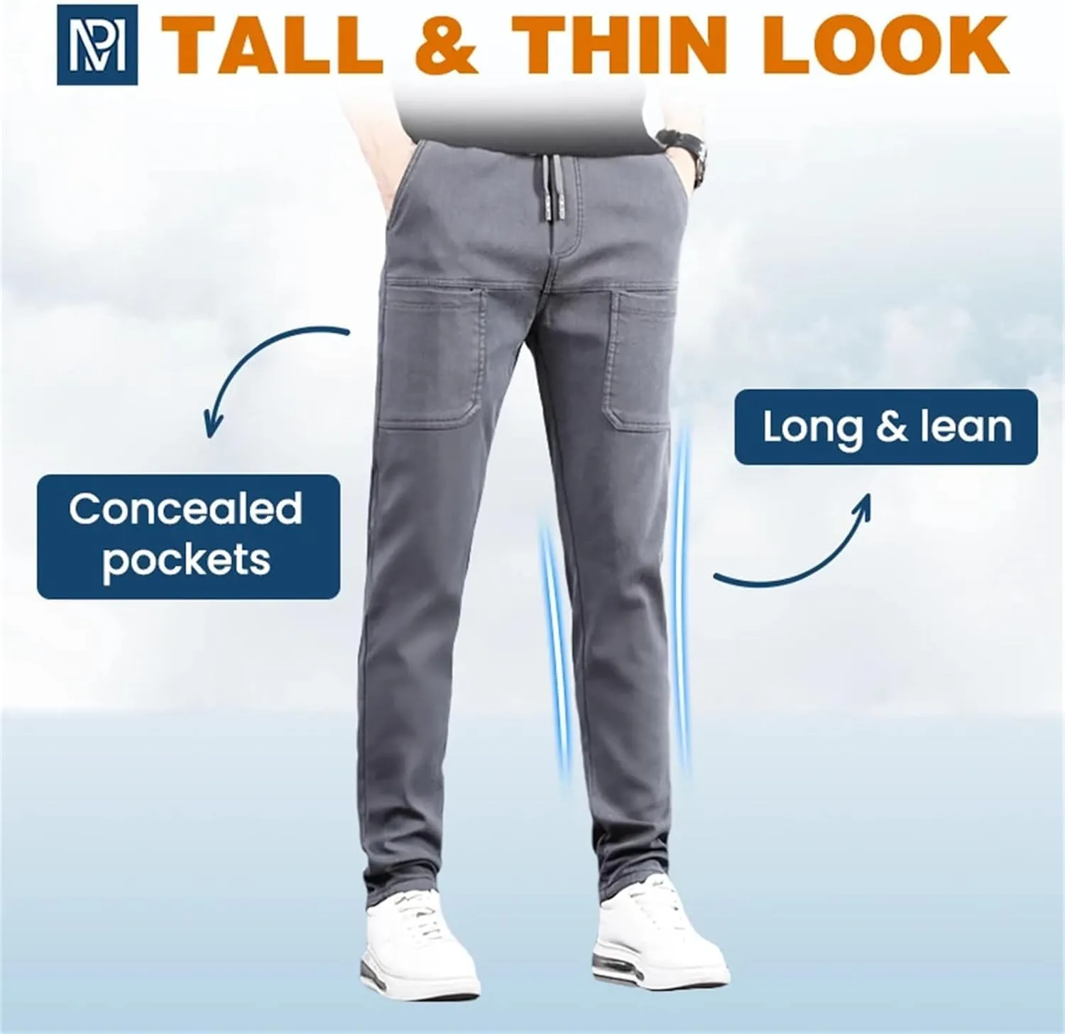 Acegents Multipants - High Stretch Multi-Pocket Durable Cargo Pants, Men's Adult Blue Cargo Pants, XS - 5XL