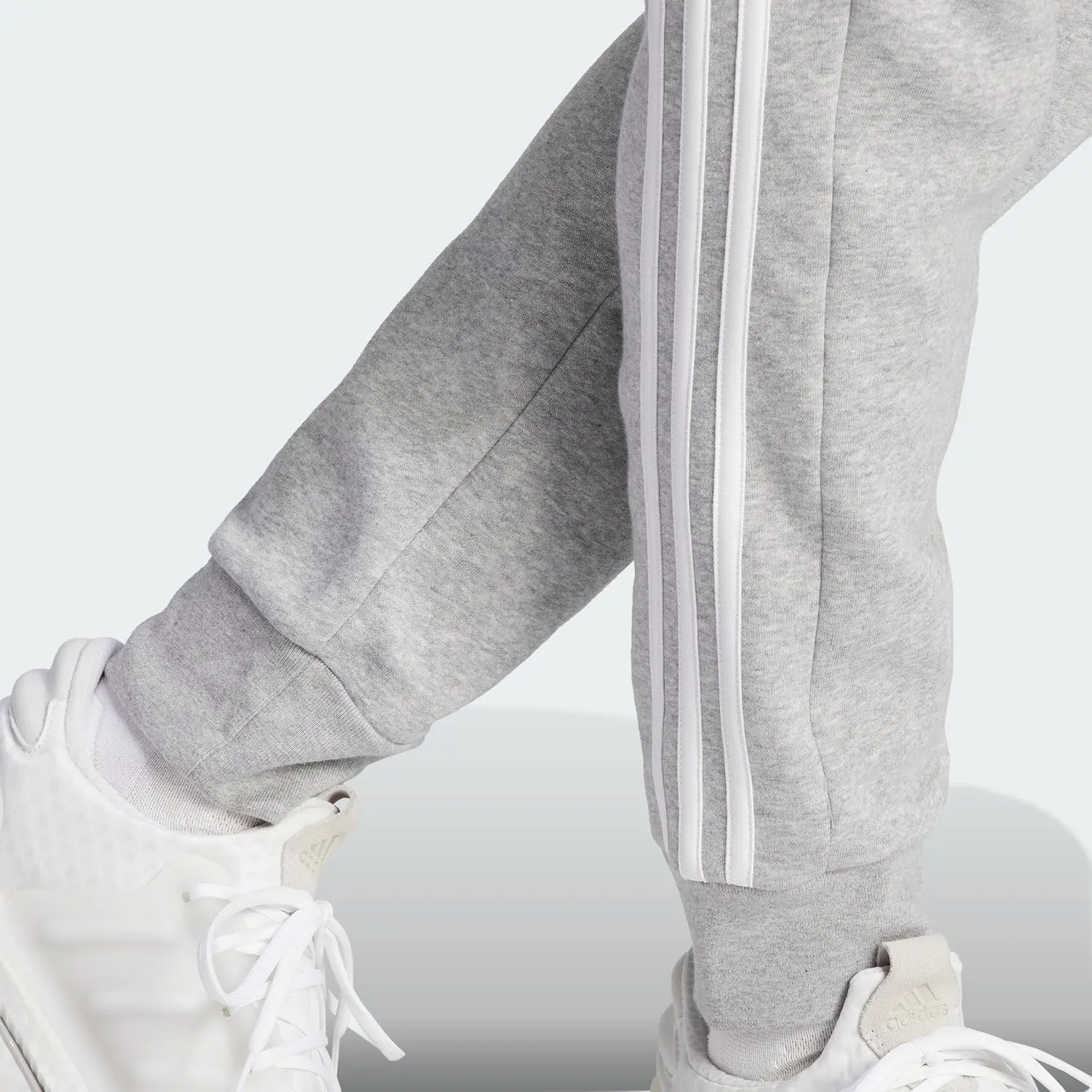 adidas Mens Essentials Fleece Striped Joggers Training Casual Comfort Technology - Blue