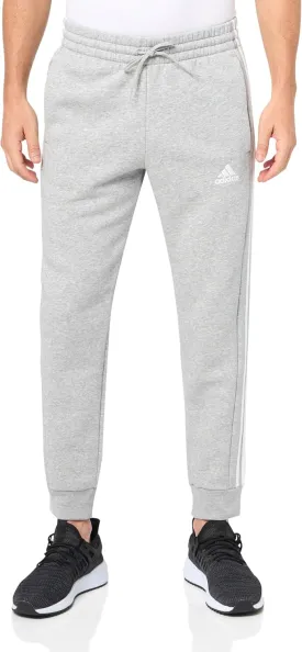 adidas Mens Essentials Fleece Striped Joggers Training Casual Comfort Technology - Blue