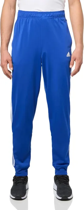 adidas Men's Essentials Warm-Up Tapered 3-Stripes Track Pants, Semi Lucid Blue/White