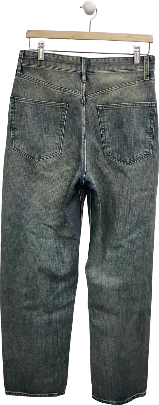ASOS Rigid Baggy Fit Jeans In Mid Blue Vintage Tint W31