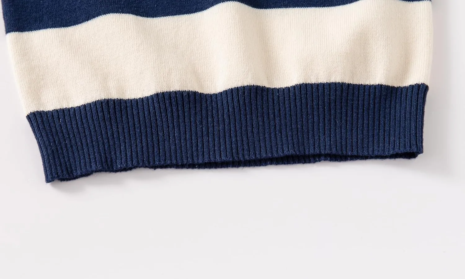 Baby Boys Knit Sweater Round Striped Cotton Cartoon Animal Pullover Sweatshirt