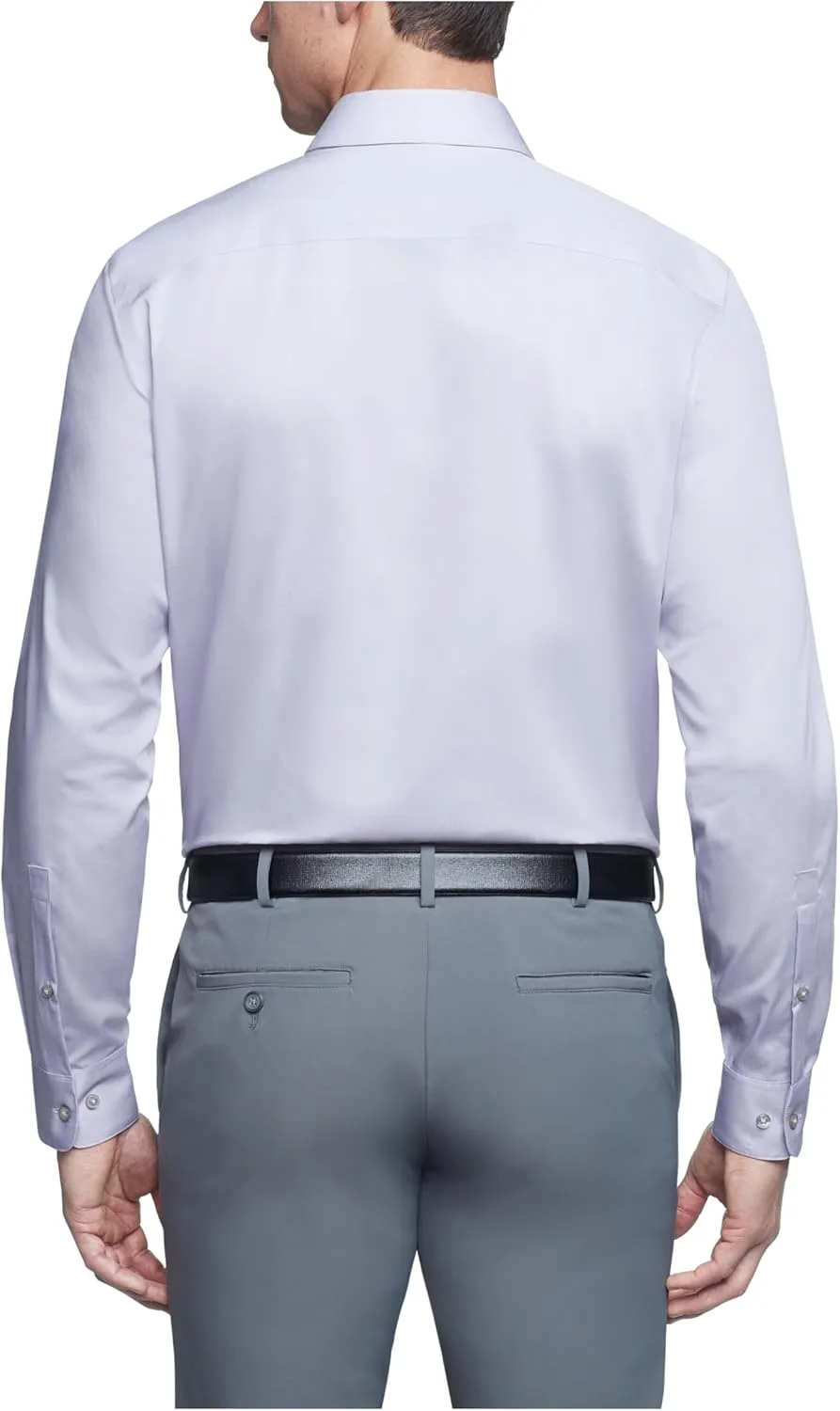 Calvin Klein Men's Dress Shirt Non Iron Herringbone Spread Collar