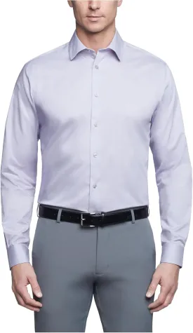 Calvin Klein Men's Dress Shirt Non Iron Herringbone Spread Collar