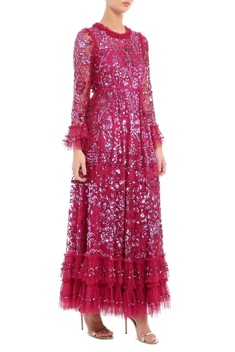 Celia Long Sleeve Ankle Gown