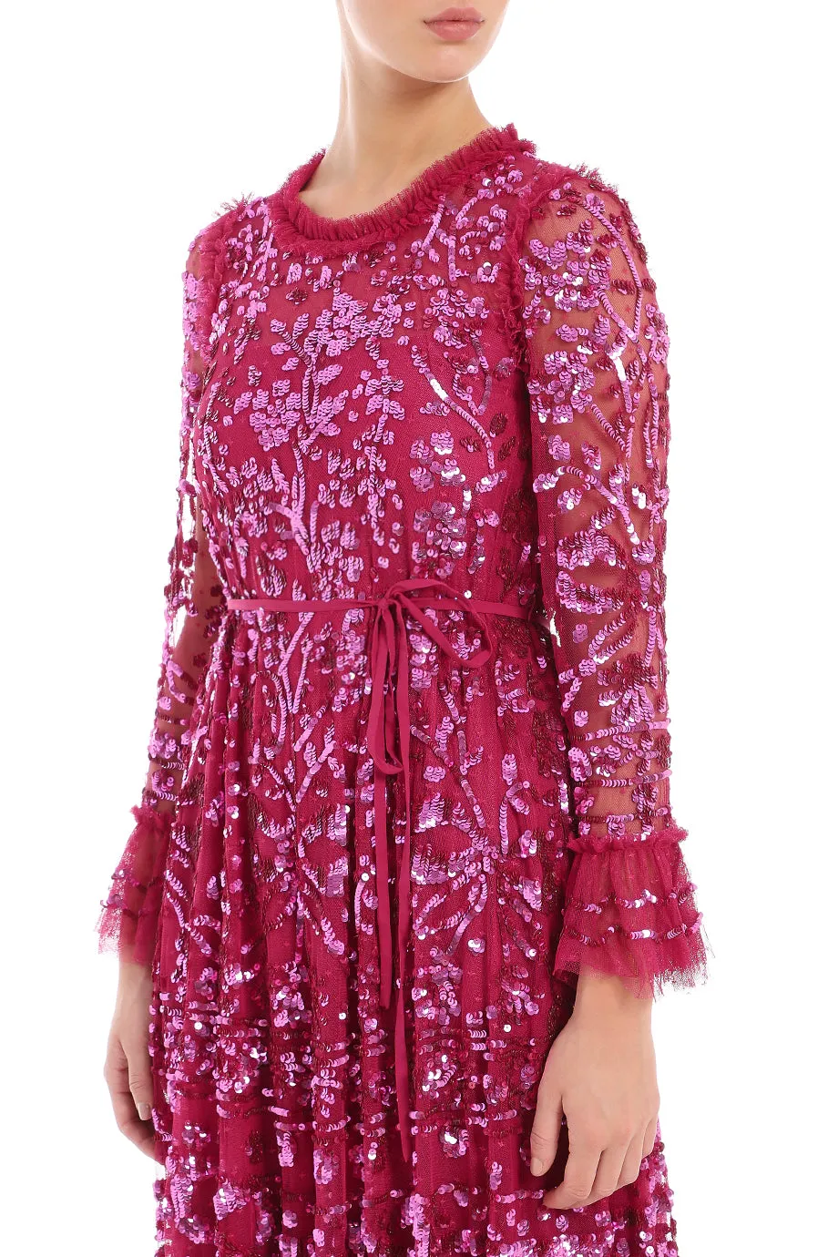 Celia Long Sleeve Ankle Gown