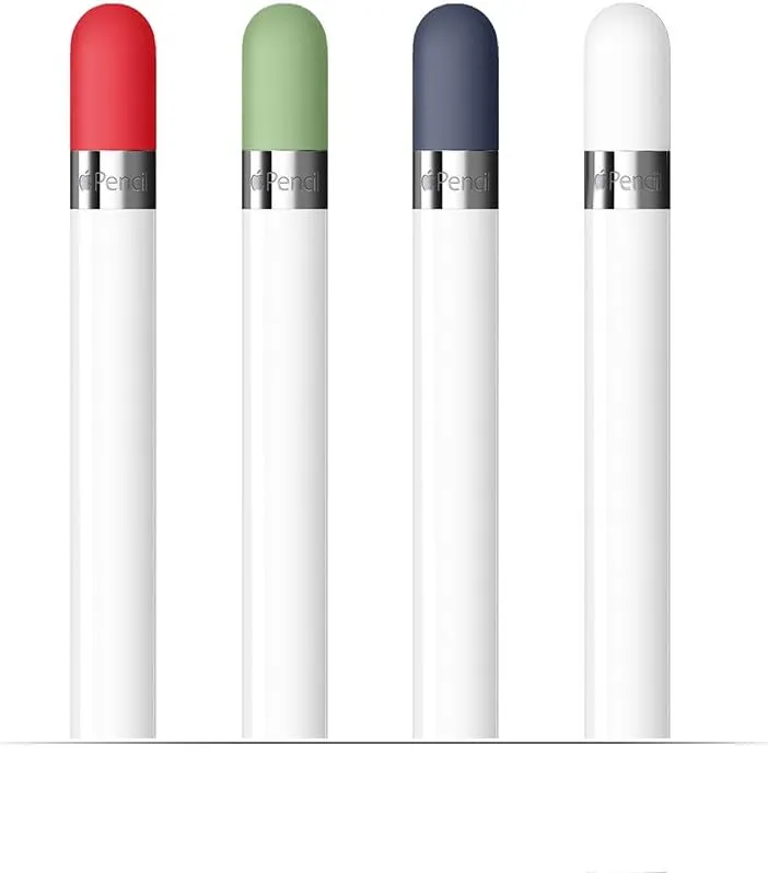 Compatible with Apple Pencil Cap, 4 Colors Combo - Midnight Blue/White/Mint/Red