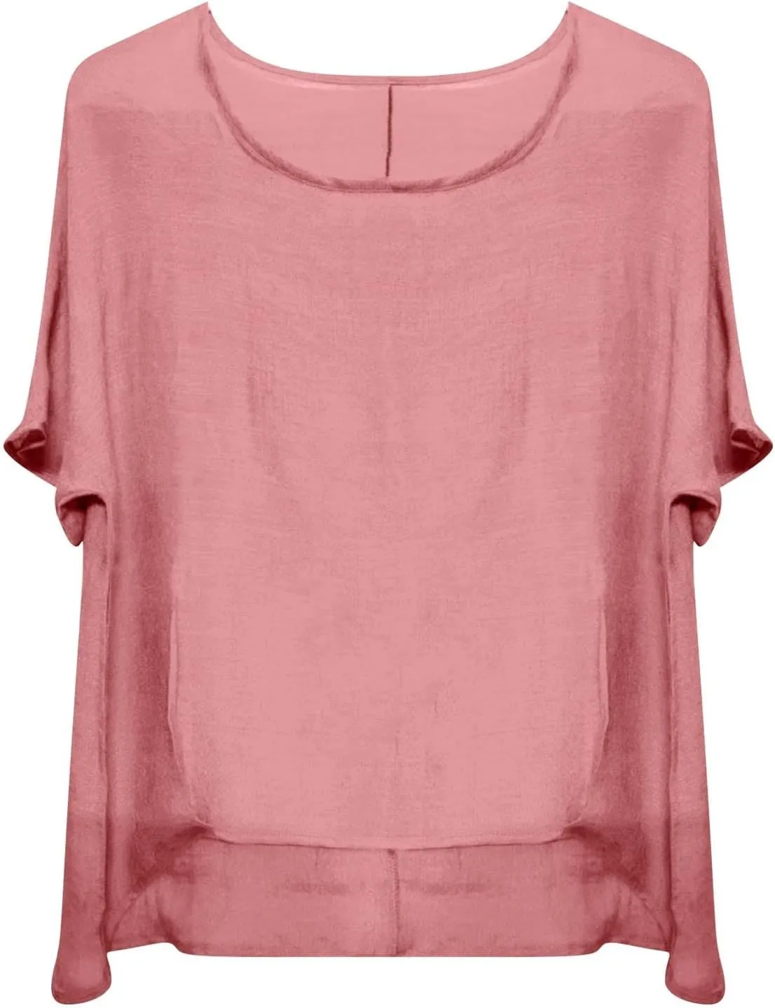 Cotton Linen Shirts for Women Three Quarter Sleeve Cotton and Linen Top with Stand Collar Dressy Casual Vacation Top