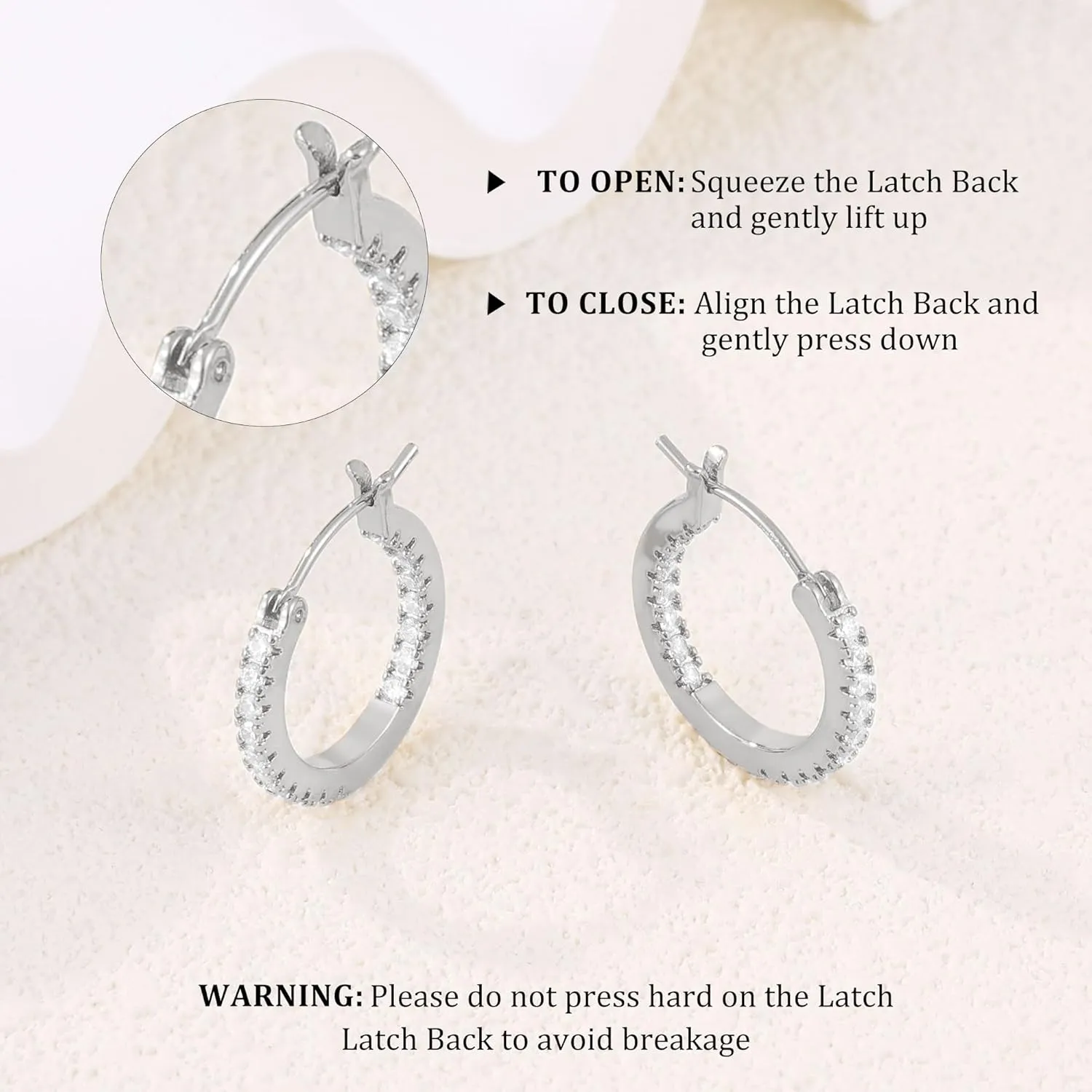 Gacimy Gold Hoop Earrings for Women, 15-30mm Cubic Zirconia, 14k Gold Plated with Sterling Silver Post