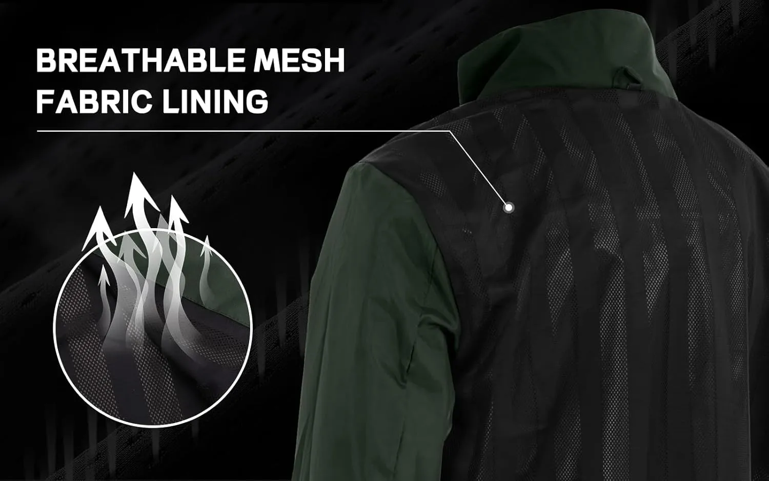 Green Men's 3XL Classic Windbreaker Jacket: Perfect for All Sports & Outdoor Activities