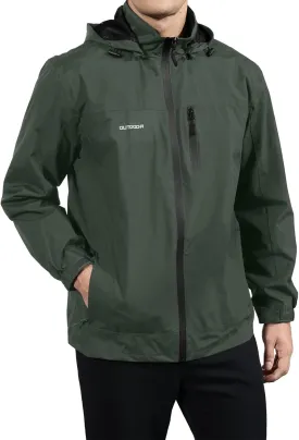 Green Men's 3XL Classic Windbreaker Jacket: Perfect for All Sports & Outdoor Activities