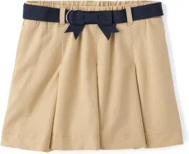 Gymboree Girls' and Toddler Twill Pleated Belted Skort