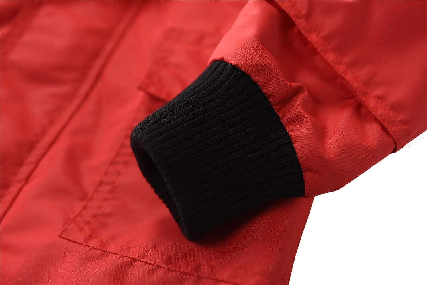 M2C Boys Girls Hooded Cotton Lined Rain Jacket Light Windbreaker
