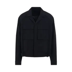 Nylon Shirt Jacket in Black