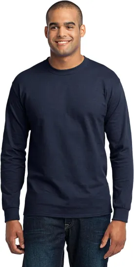 Port & Company Men's Tall Long Sleeve 50/50 Cotton/Poly T Shirt
