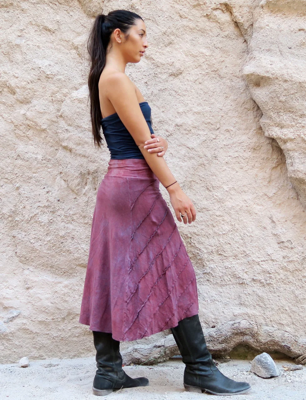 Raven Simplicity Below Knee Skirt