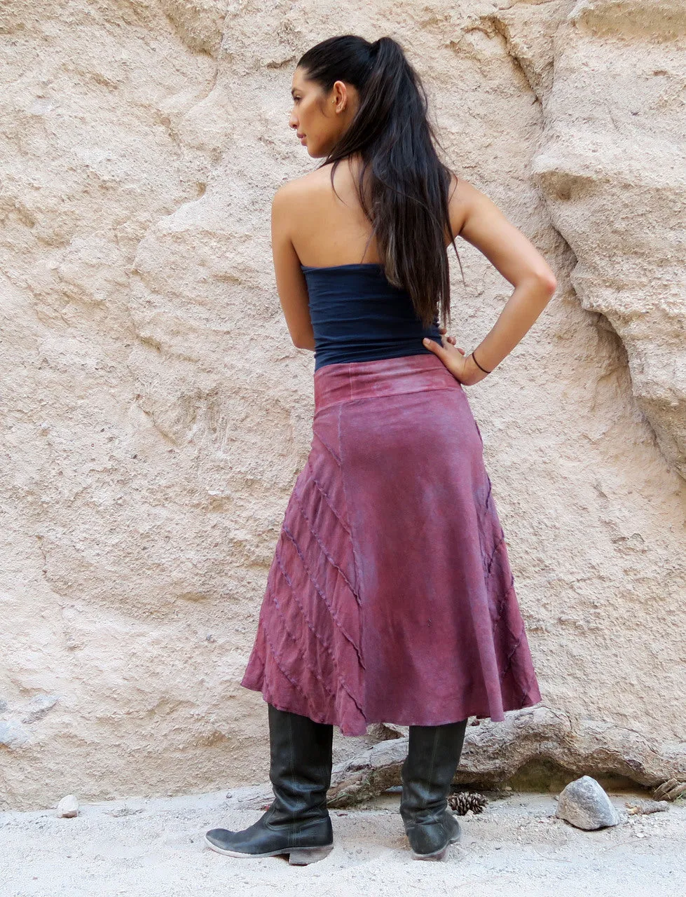 Raven Simplicity Below Knee Skirt