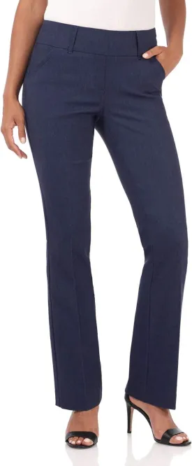 Rekucci Women's Ease into Comfort Classic Bootcut Pant w/Tummy Control