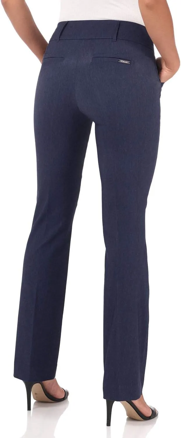 Rekucci Women's Ease into Comfort Classic Bootcut Pant w/Tummy Control