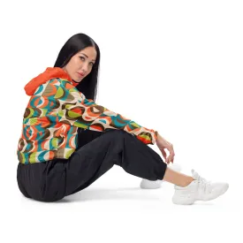 Retro 50s Mid Mod Groovy Women’s Cropped Windbreaker