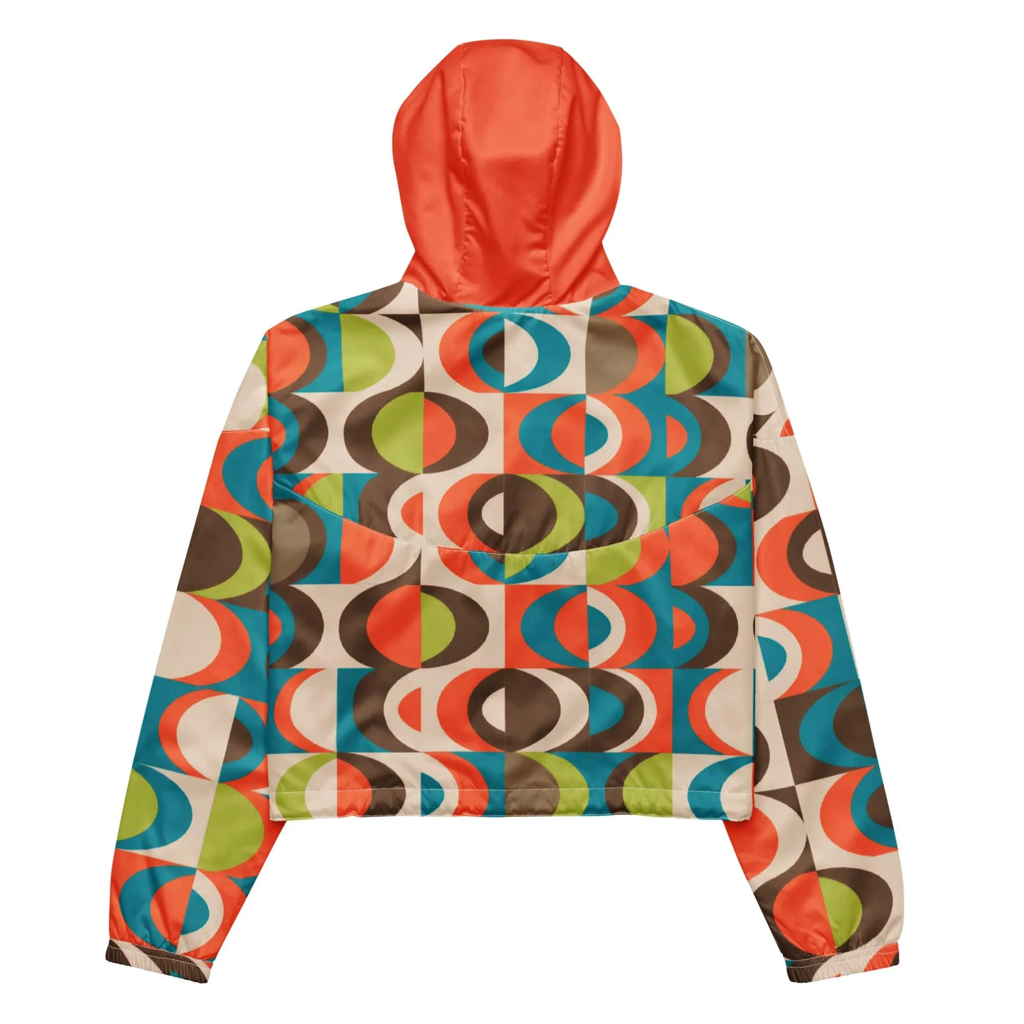 Retro 50s Mid Mod Groovy Women’s Cropped Windbreaker