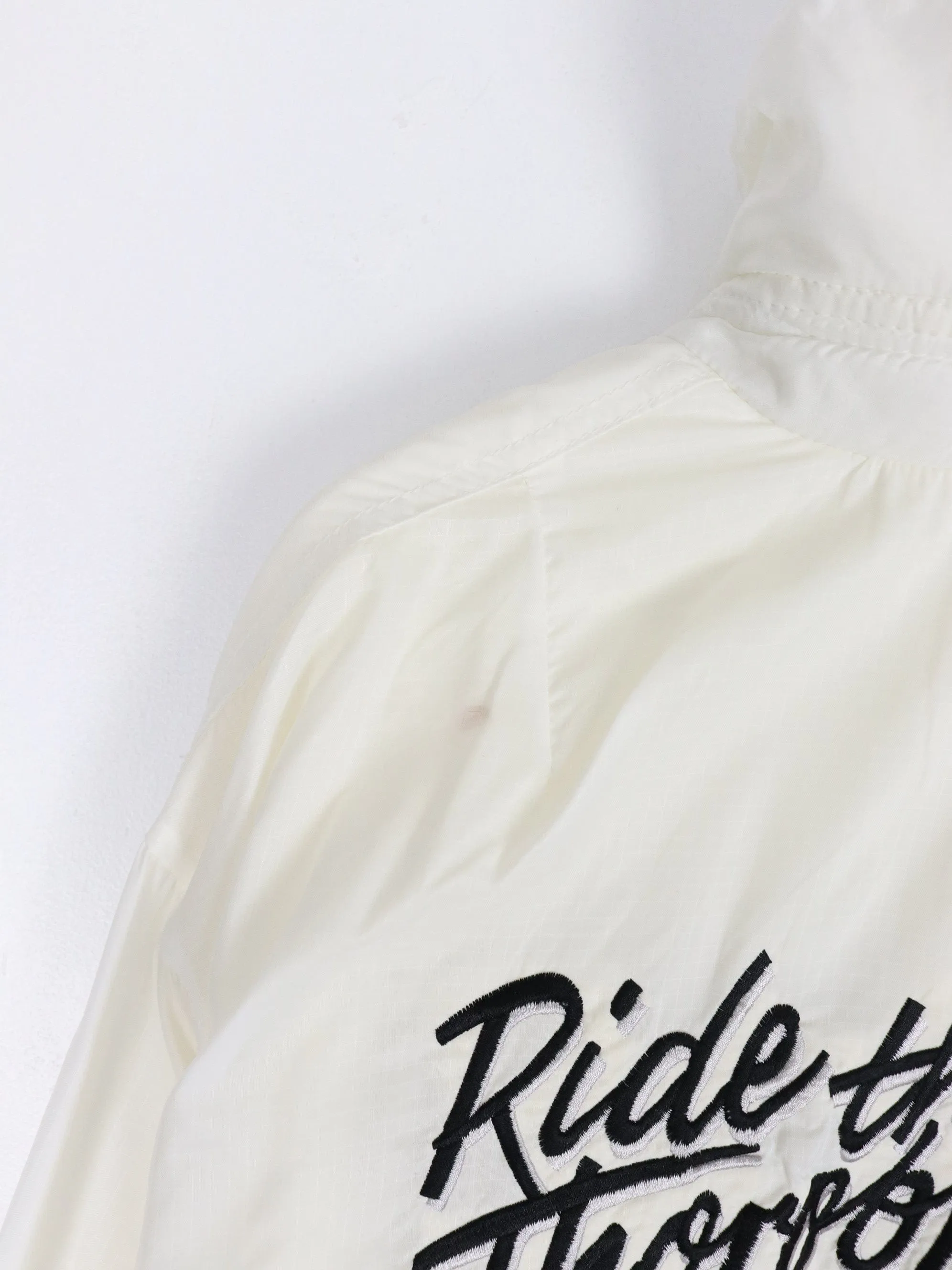 Vintage Dayton Tires Jacket Mens Large White 90s Racing Windbreaker