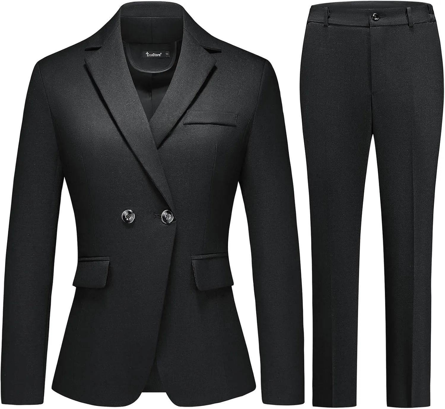 Women's Plaid Suit 2 Piece Set Work Dresses Blazer Pants Suiting for Women Office Outfits