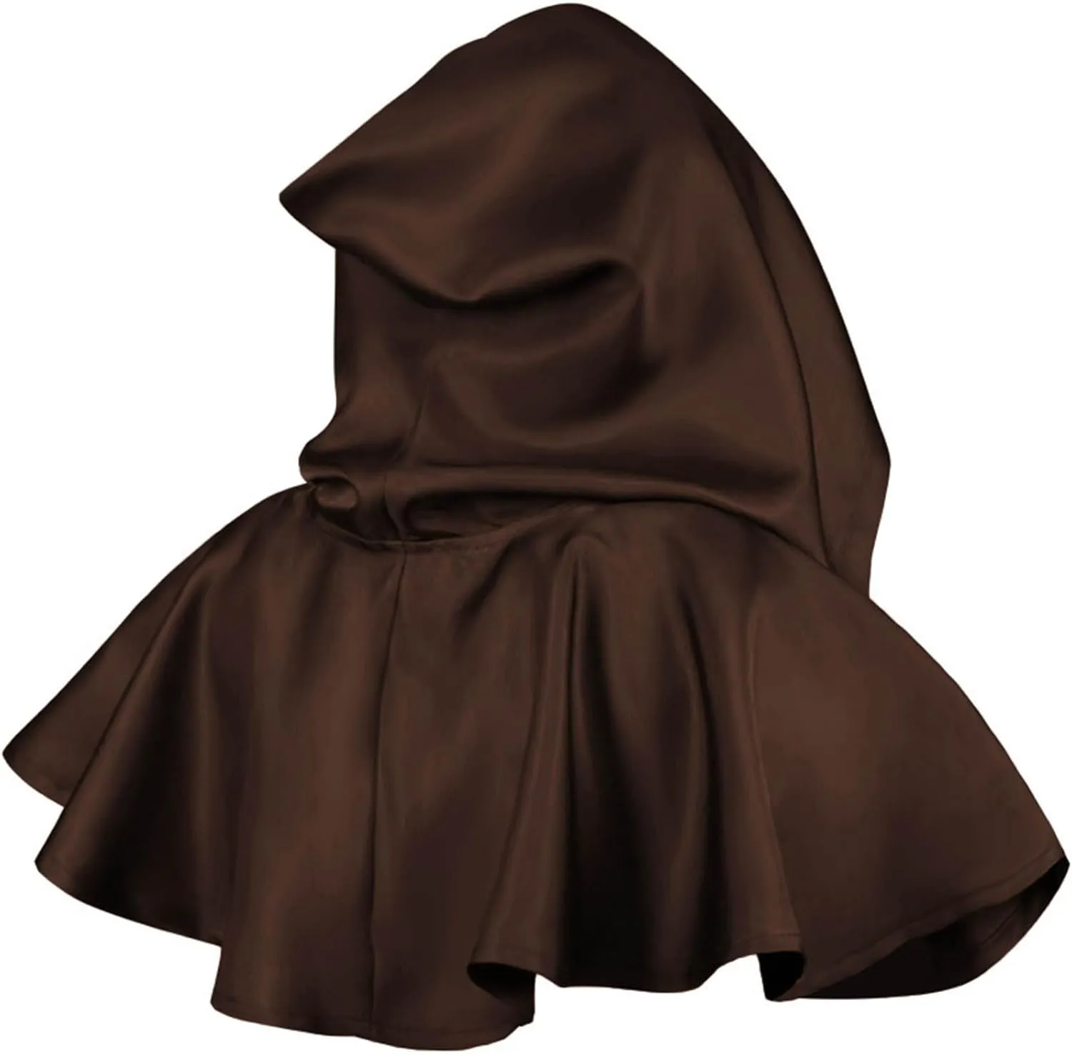 XIAXOGOOL Halloween Grim Cowl Cloak Cosplay Costumes Hooded Poncho for Men Women Mini Cape with Hood Medieval Short Cloaks